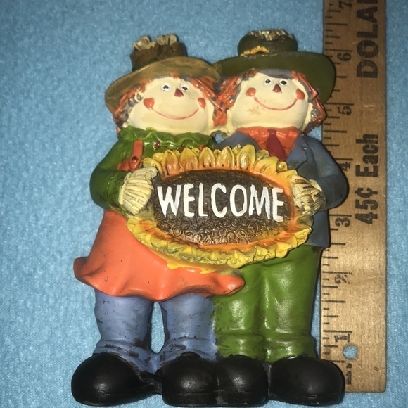 Scarecrow welcome figurine made of resin - Picture 7 of 7